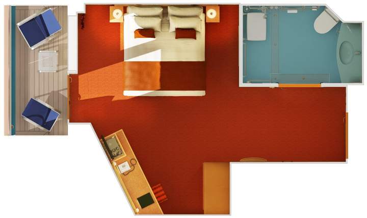 Carnival Dream Balcony - Accessible (8A) floor plan, photo 1 of 2 Carnival Dream Balcony - Accessible (8A) floor plan, photo 1 of 2