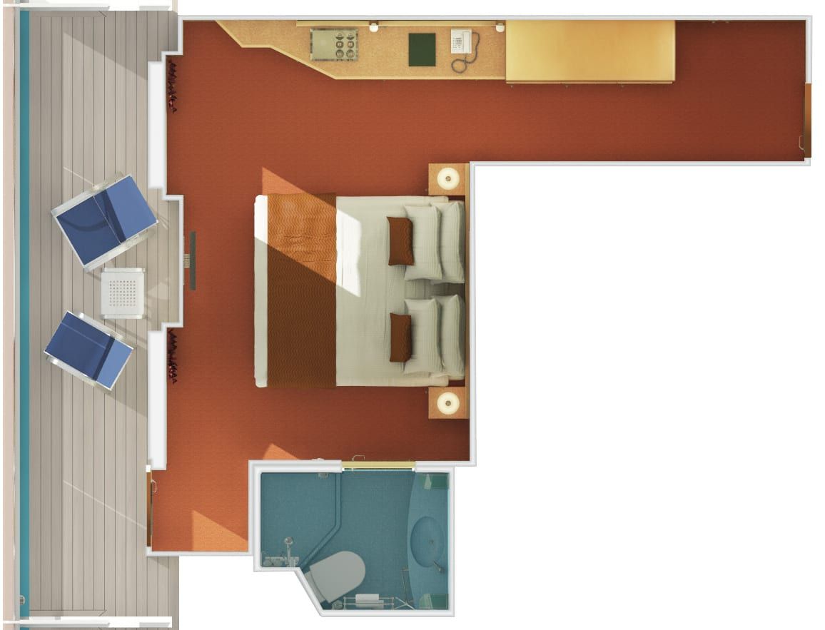 Carnival Magic Balcony (8A) floor plan, photo 3 of 3