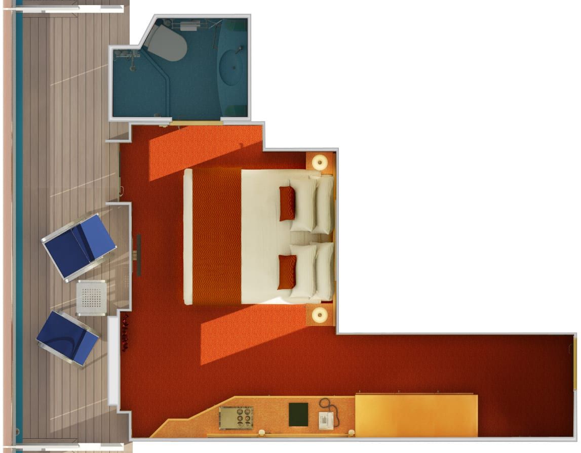 Carnival Splendor Balcony (8C) floor plan, photo 4 of 4