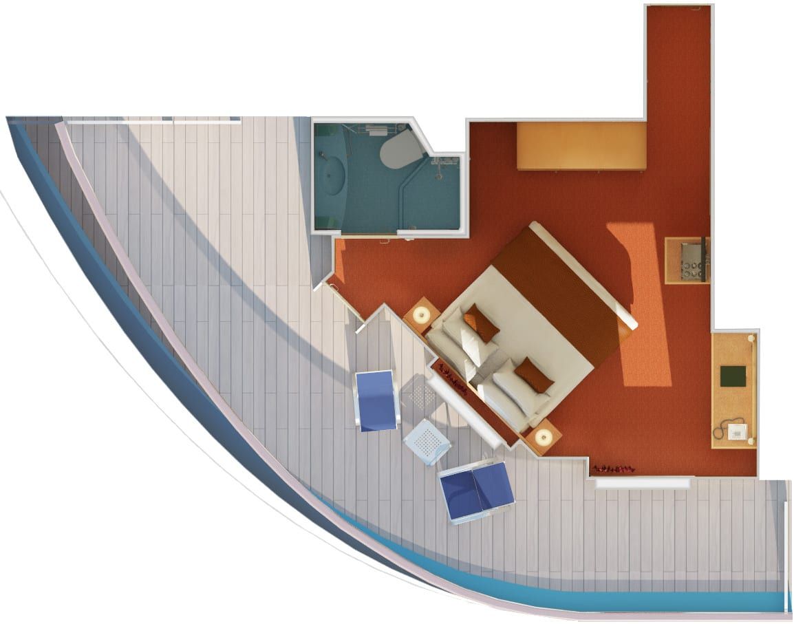 Carnival Magic Premium Vista Balcony (9C) floor plan, photo 3 of 4