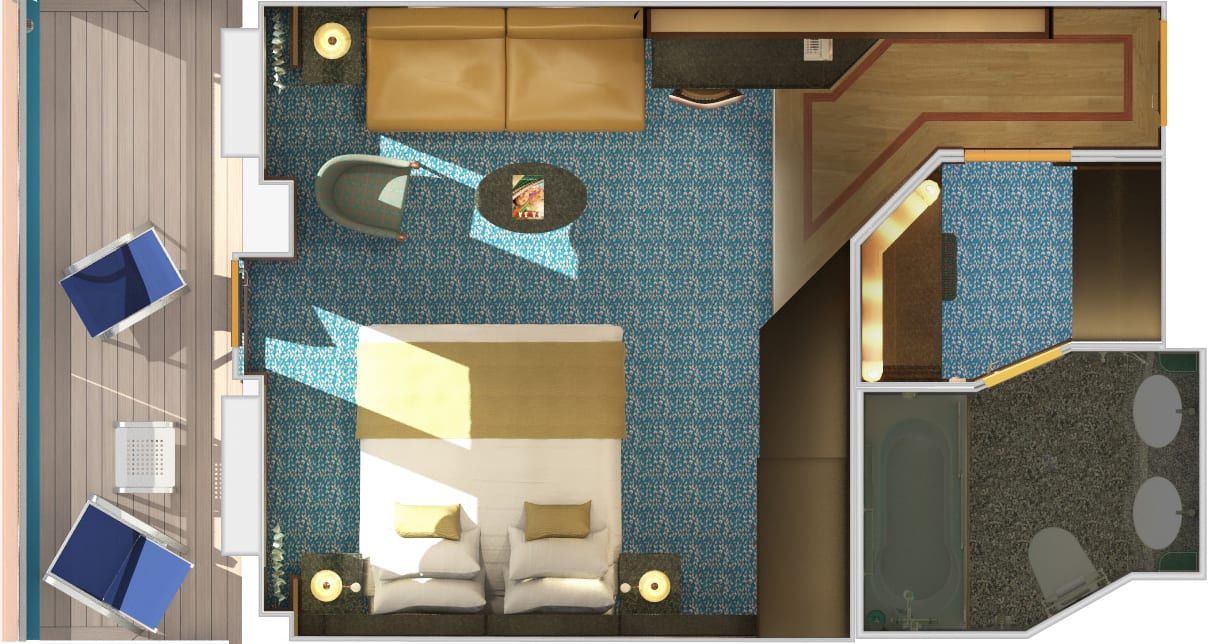 Carnival Magic Cloud 9 Spa Suite (SS) floor plan