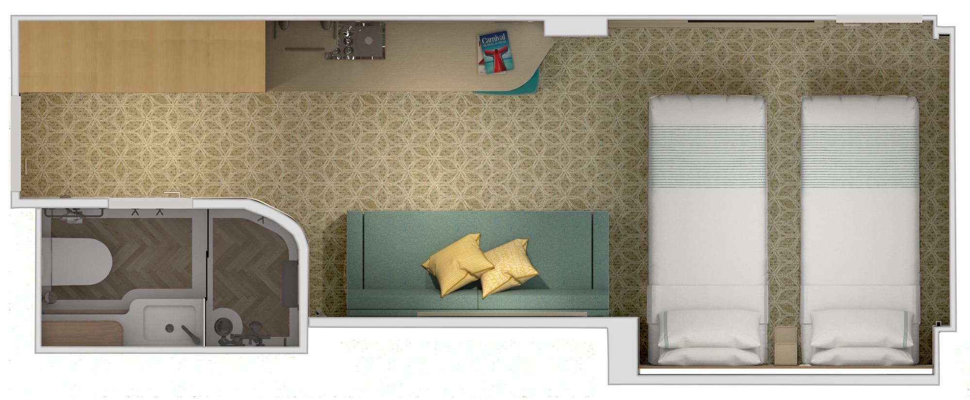 Carnival Tropicale Cloud 9 Spa Interior (4T) floor plan, photo 2 of 3