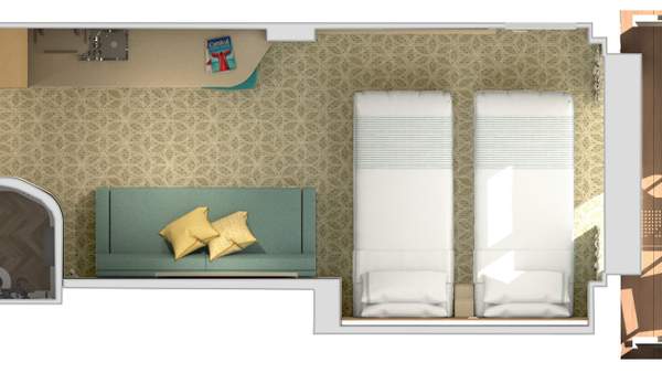 Carnival Mardi Gras Cloud 9 Spa Cove Balcony (7S) floor plan, photo 1 of 2 Carnival Mardi Gras Cloud 9 Spa Cove Balcony (7S) floor plan, photo 1 of 2