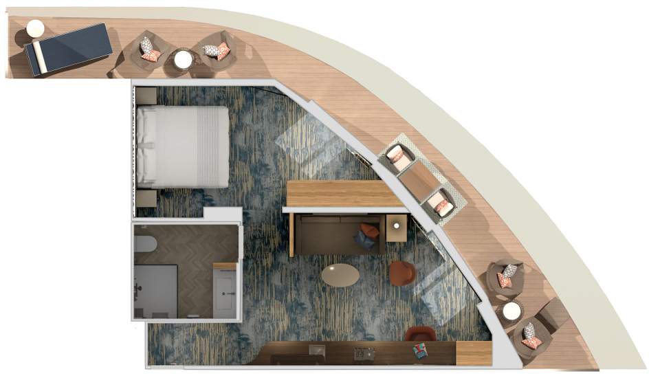 Carnival Tropicale Carnival Excel Corner Suite (KS) floor plan, photo 1 of 2 Carnival Tropicale Carnival Excel Corner Suite (KS) floor plan, photo 1 of 2