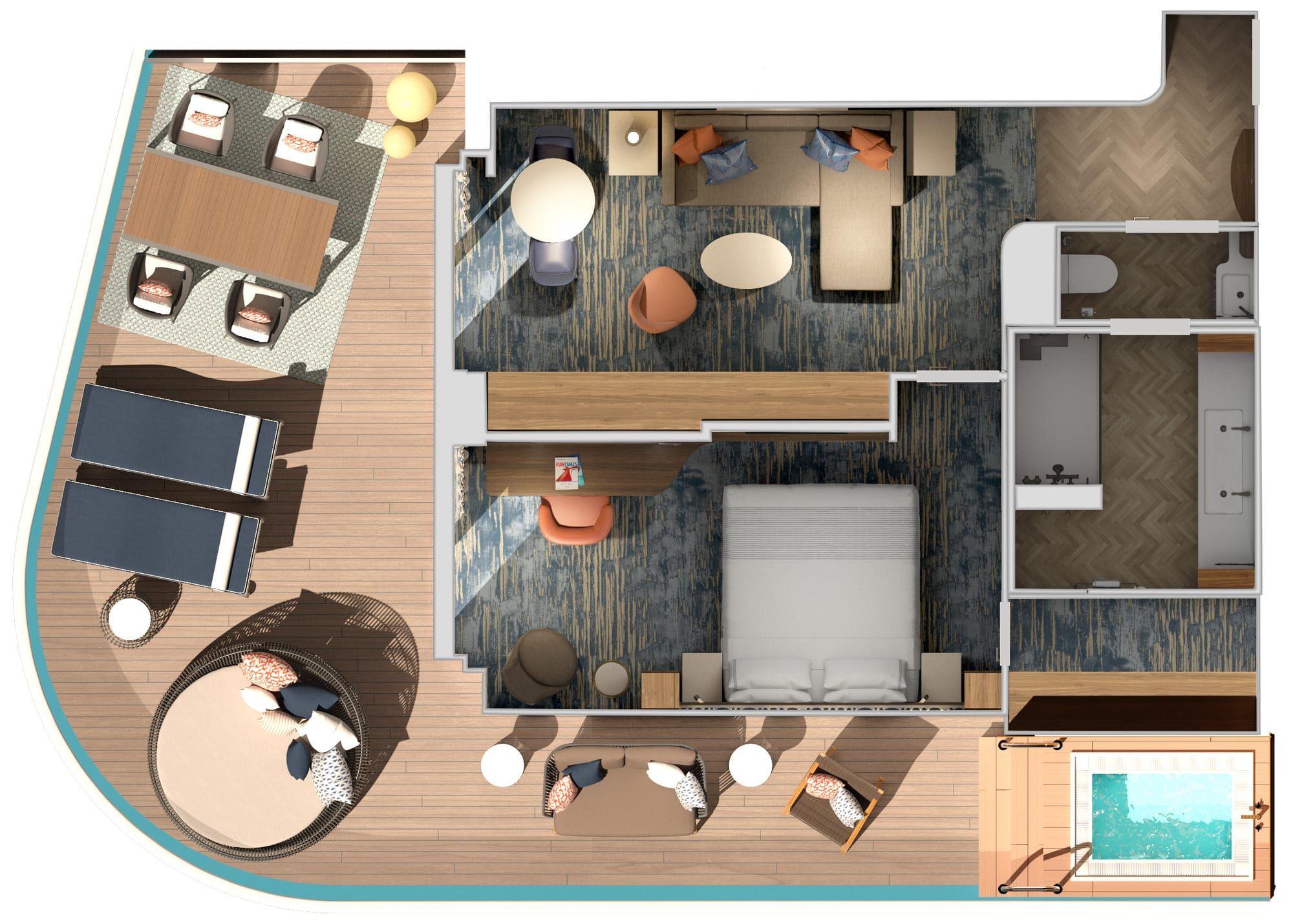 Carnival Jubilee Carnival Excel Aft Suite (LS) floor plan