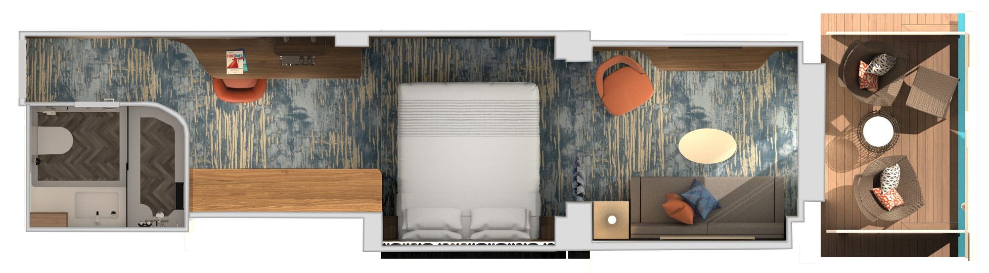 Carnival Tropicale Ocean Suite (OS) floor plan