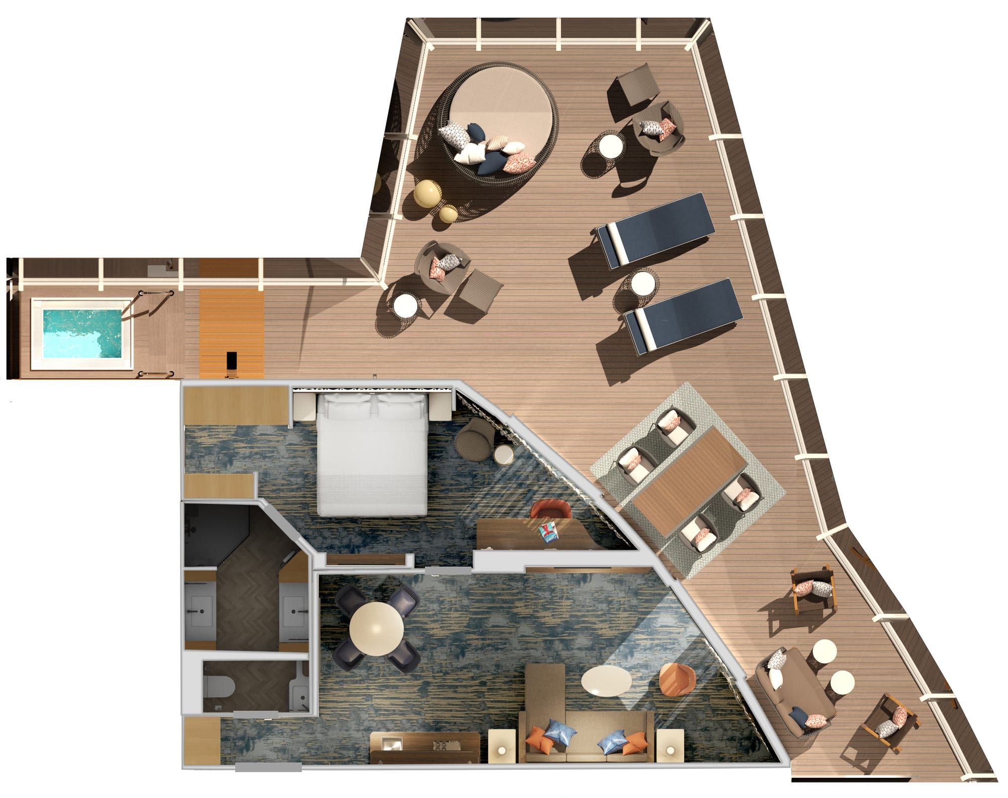 Carnival Jubilee Carnival Excel Presidential Suite (SV) floor plan