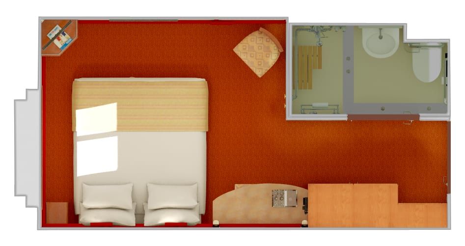 Carnival Elation Ocean View - Accessible (6E) floor plan