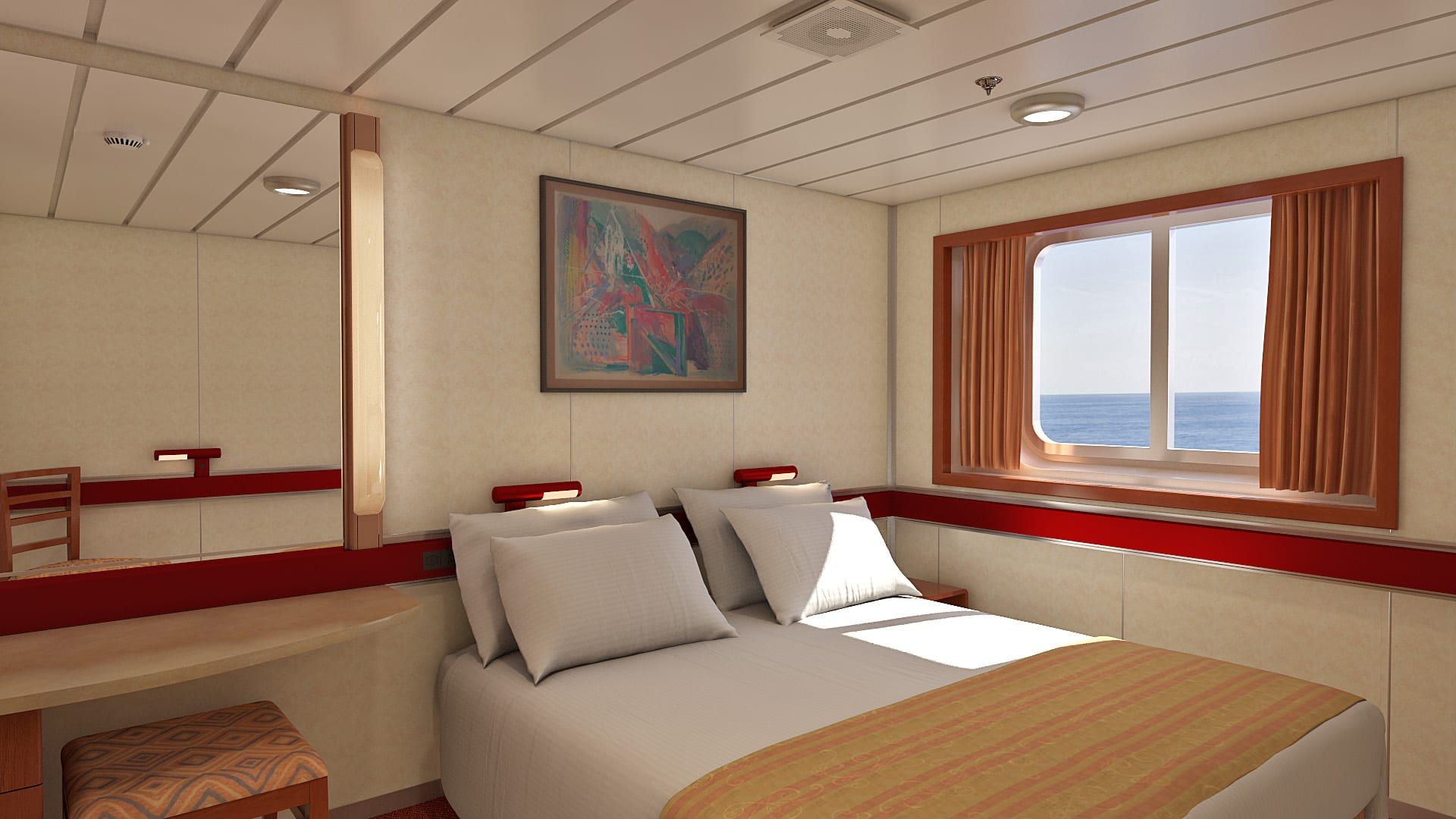 Carnival Elation Ocean View (6B) cabin, photo 3 of 4