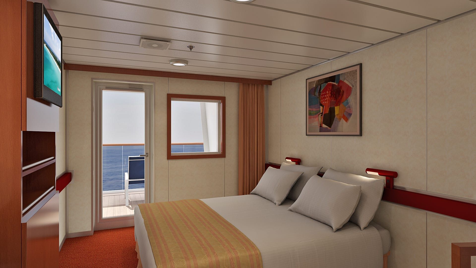 Carnival Elation Aft-View Extended Balcony (8M) cabin, photo 4 of 4