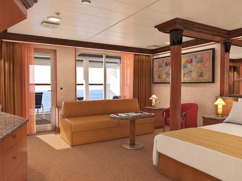 Carnival Paradise Extended Balcony Grand Suite (ES) cabin, photo 2 of 2
