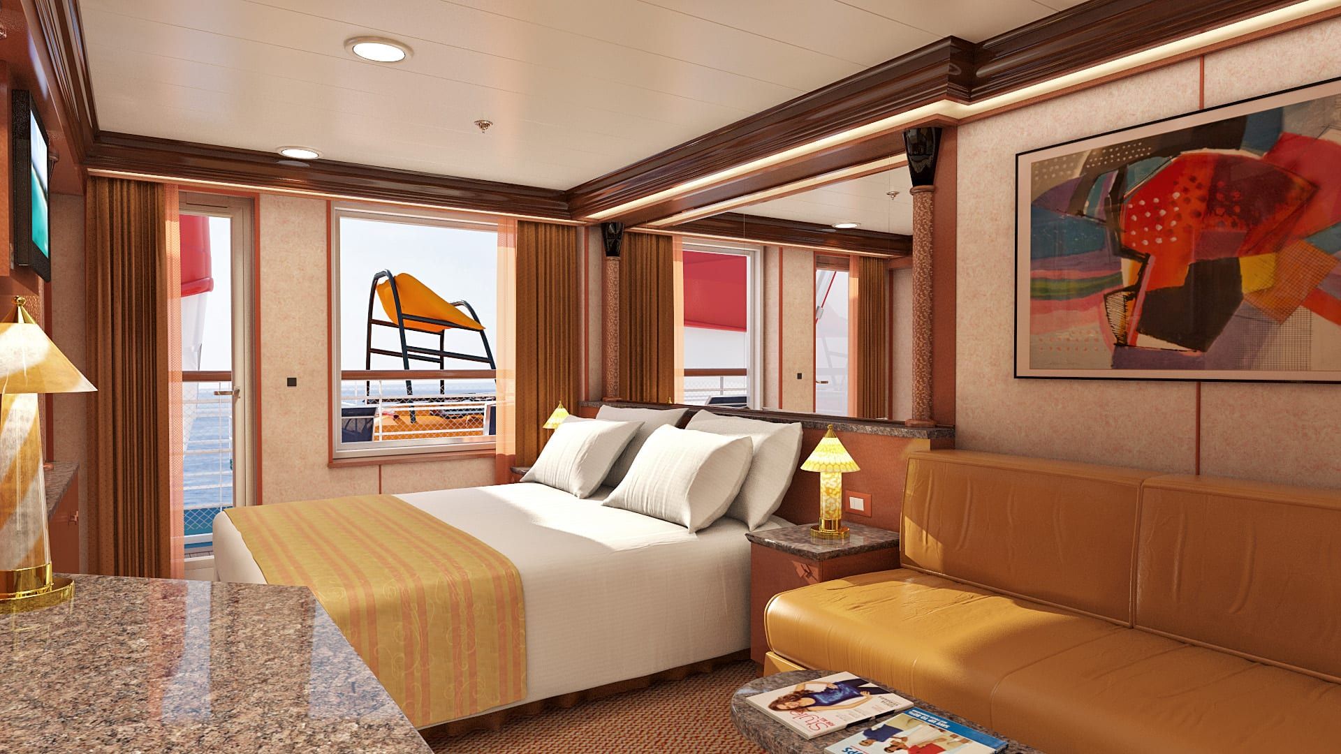 Carnival Paradise Junior Suite (Obstructed View) (OB) cabin, photo 2 of 2