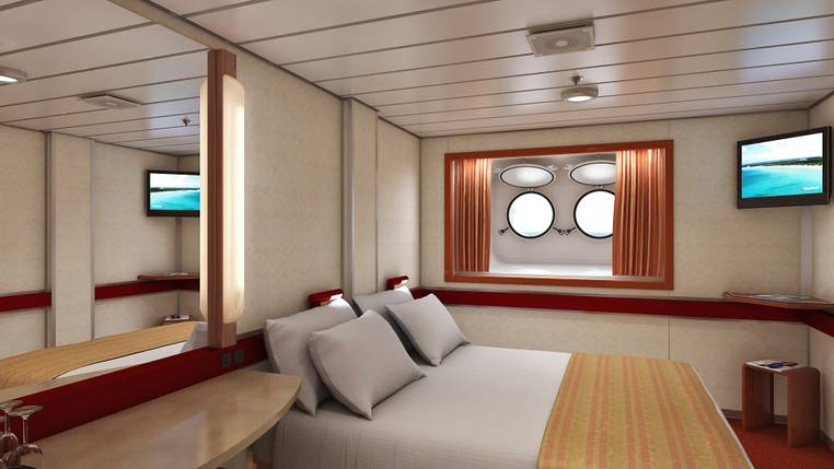 Carnival Elation Porthole (PT) cabin, photo 2 of 2