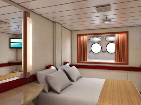 Carnival Elation Porthole (PT) cabin, photo 2 of 2 Carnival Elation Porthole (PT) cabin, photo 2 of 2