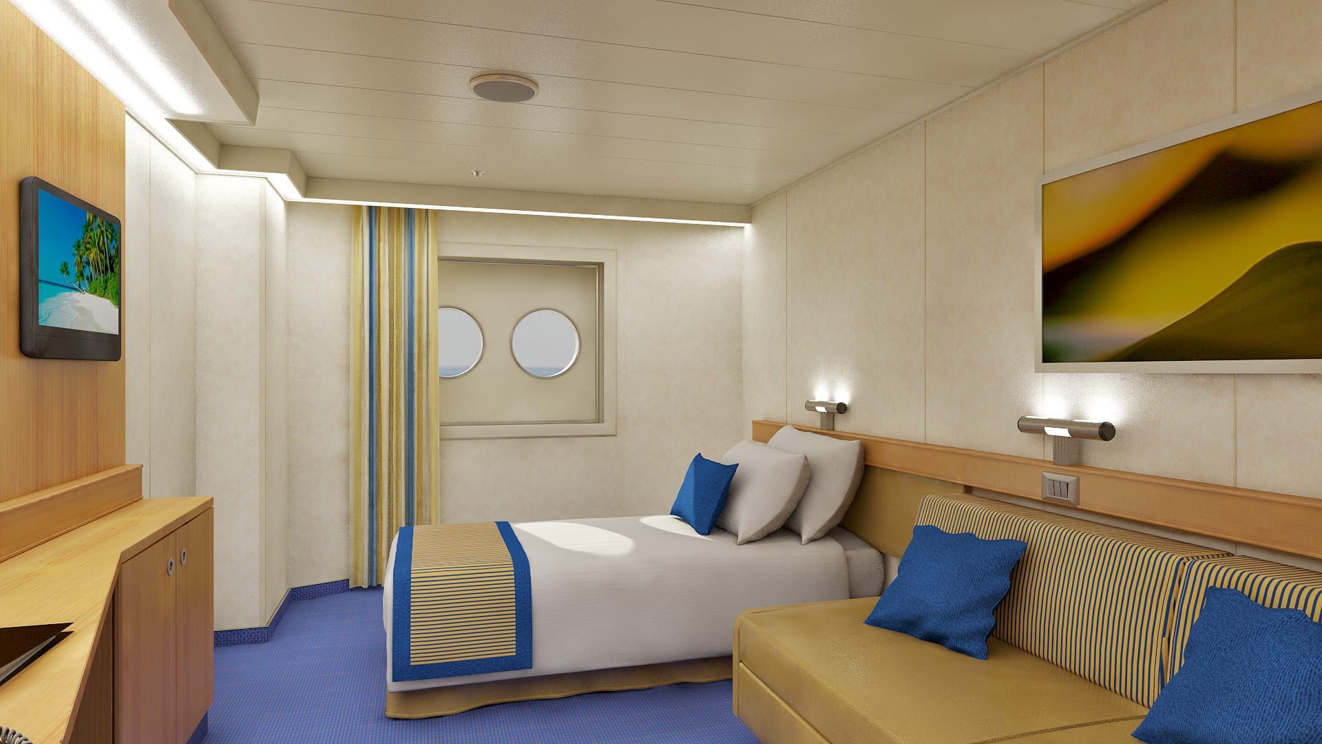 Carnival Sunshine Interior Upper/Lower (1A) cabin, photo 1 of 3