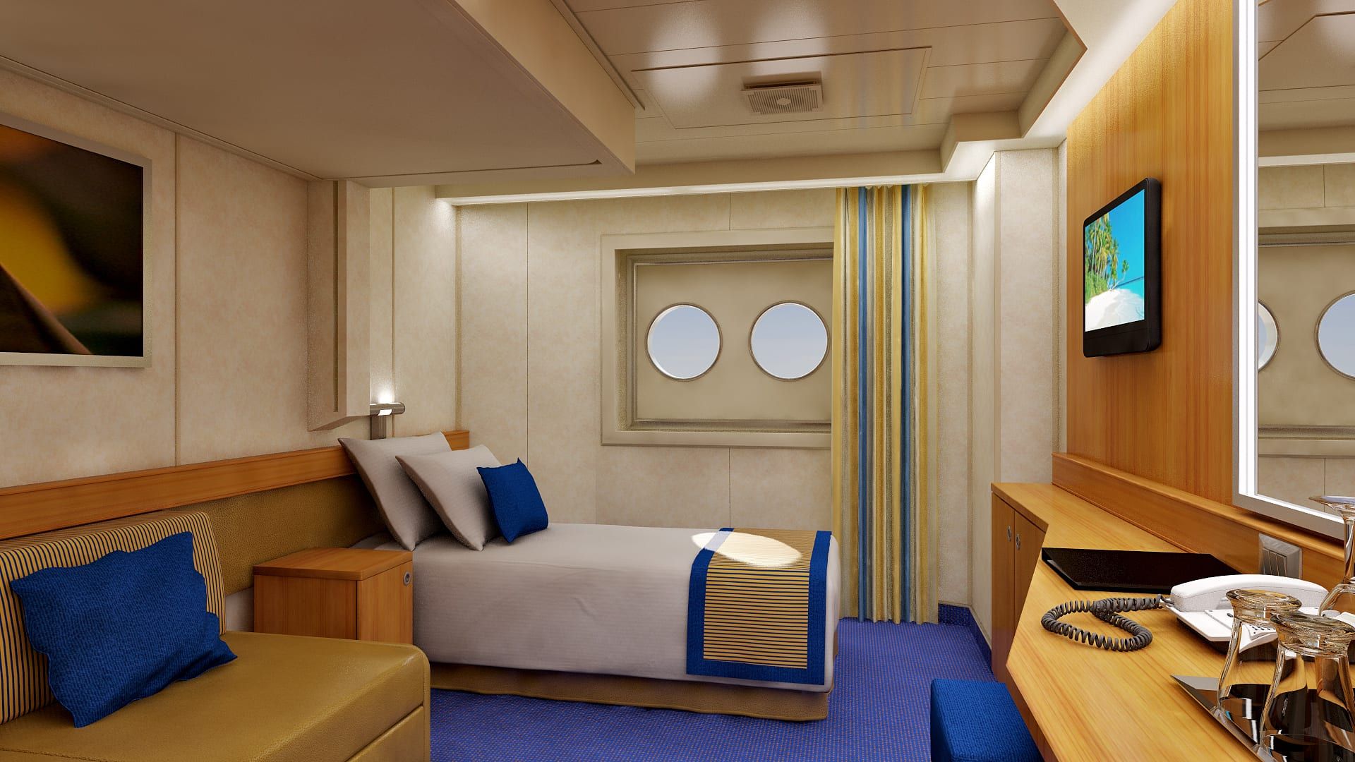 Carnival Sunshine Interior Upper/Lower (1A) cabin, photo 2 of 3