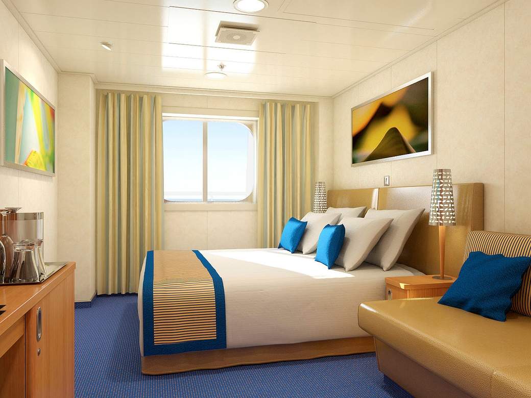 Carnival Sunshine Interior with Picture Window (Obstructed View) (4J) cabin, photo 1 of 3 Carnival Sunshine Interior with Picture Window (Obstructed View) (4J) cabin, photo 1 of 3