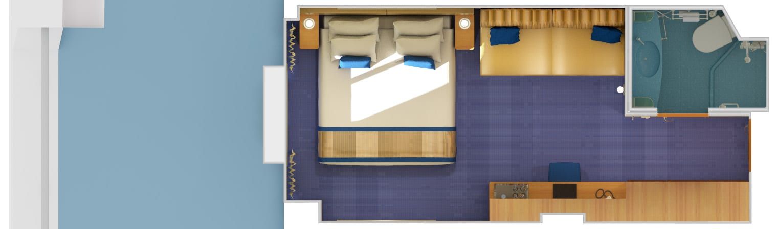 Carnival Sunshine Interior with Picture Window (Obstructed View) (4J) floor plan, photo 2 of 3