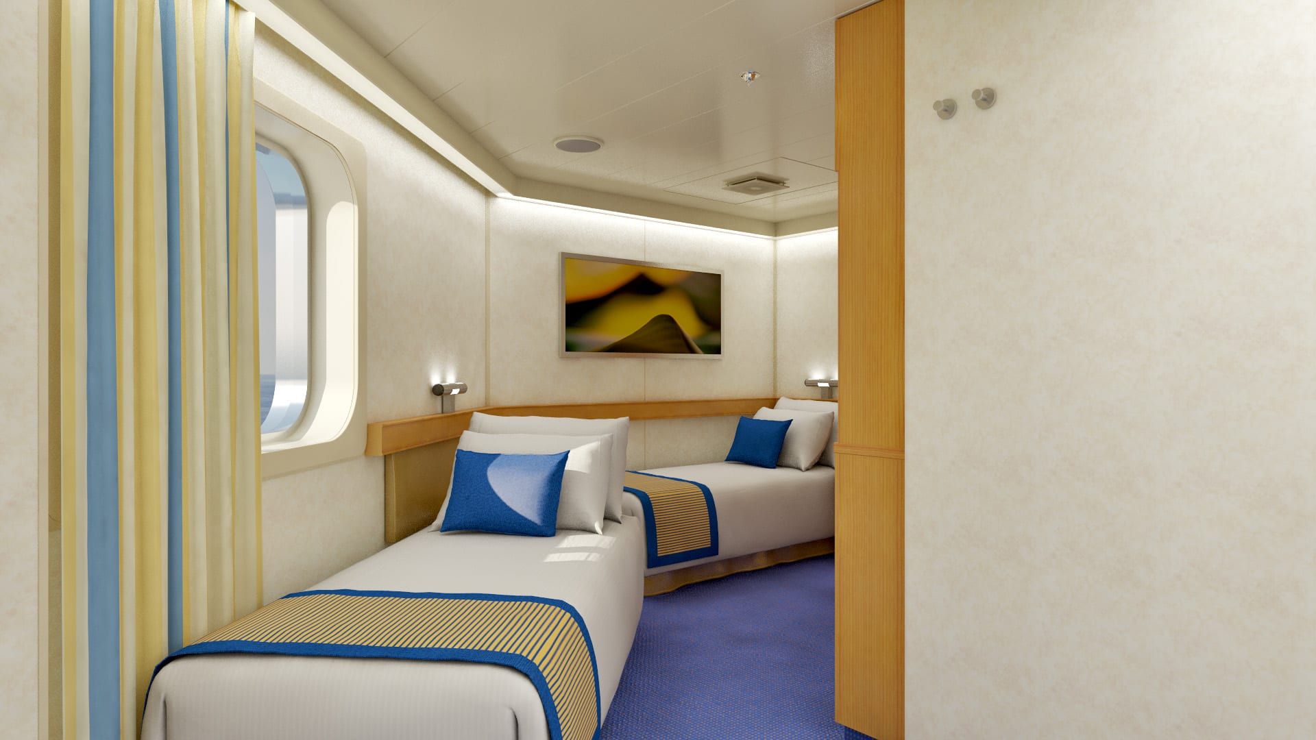 Carnival Sunshine Interior with Picture Window (Obstructed View) - Accessible (4J) cabin, photo 3 of 3