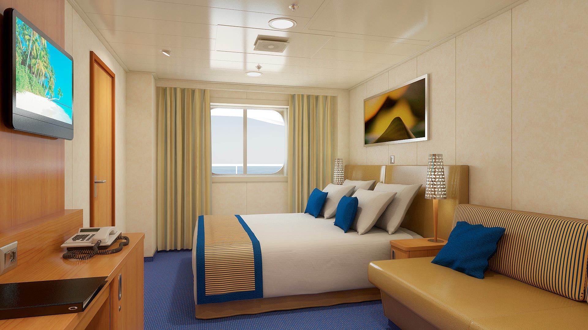Carnival Sunshine Interior with Picture Window (Obstructed View) (4J) cabin, photo 3 of 3