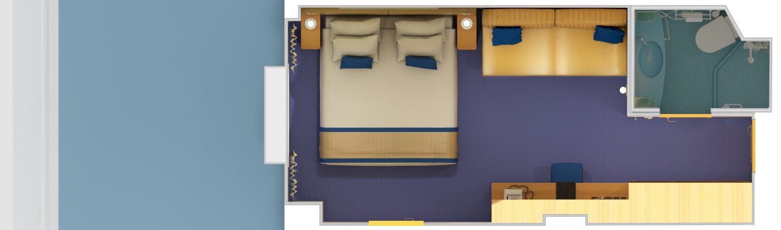 Carnival Sunshine Interior with Picture Window (Obstructed View) (4J) floor plan, photo 3 of 3