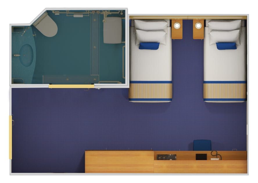 Carnival Sunshine Interior - Accessible (4C) floor plan, photo 2 of 2