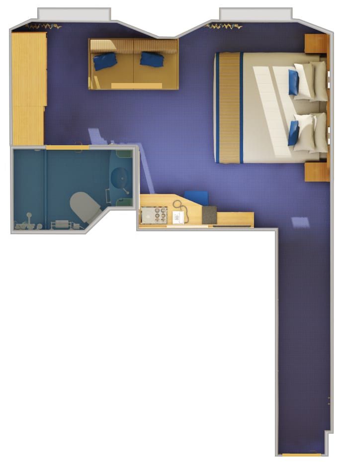 Carnival Sunshine Ocean View (6B) floor plan, photo 4 of 4