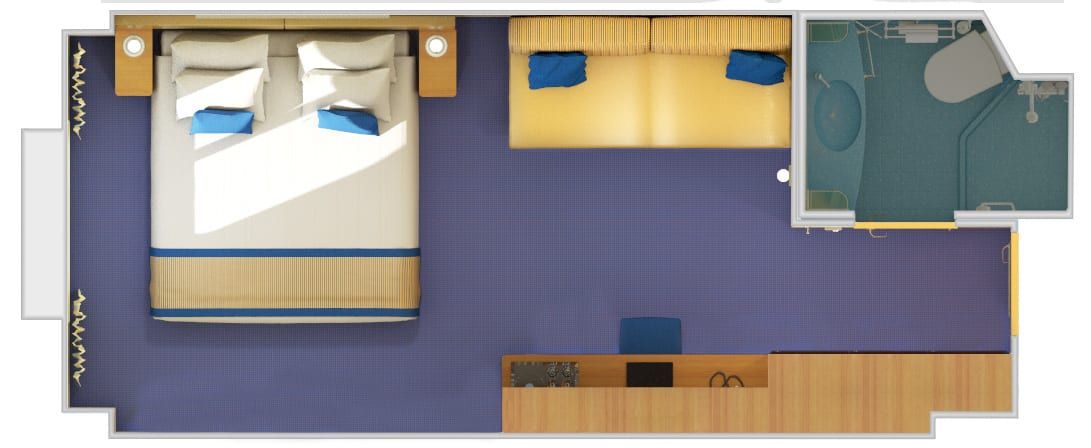 Carnival Sunshine Ocean View (6D) floor plan, photo 2 of 2