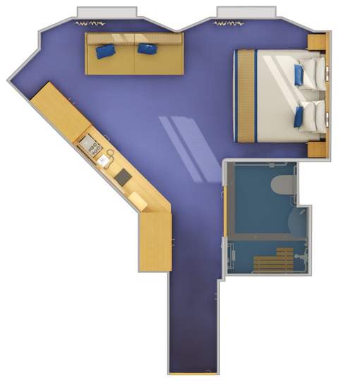 Carnival Sunshine Ocean View - Accessible (6B) floor plan Carnival Sunshine Ocean View - Accessible (6B) floor plan