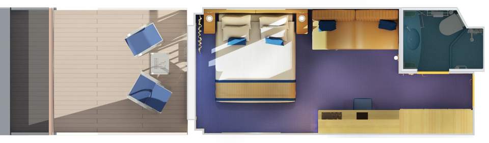 Carnival Sunshine Aft-View Extended Balcony (8N) floor plan Carnival Sunshine Aft-View Extended Balcony (8N) floor plan