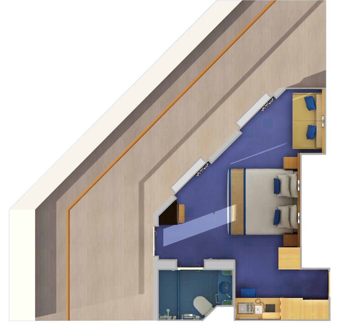 Carnival Sunshine Premium Vista Balcony (9C) floor plan, photo 3 of 3