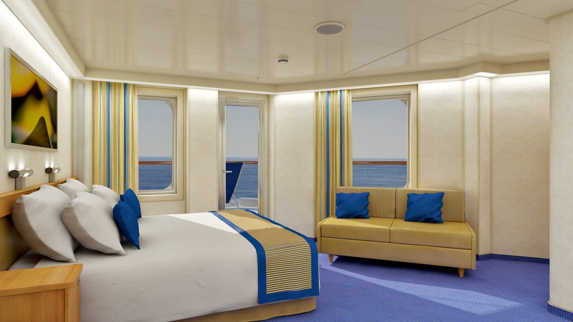 Carnival Sunshine Premium Vista Balcony (9C) cabin, photo 2 of 3
