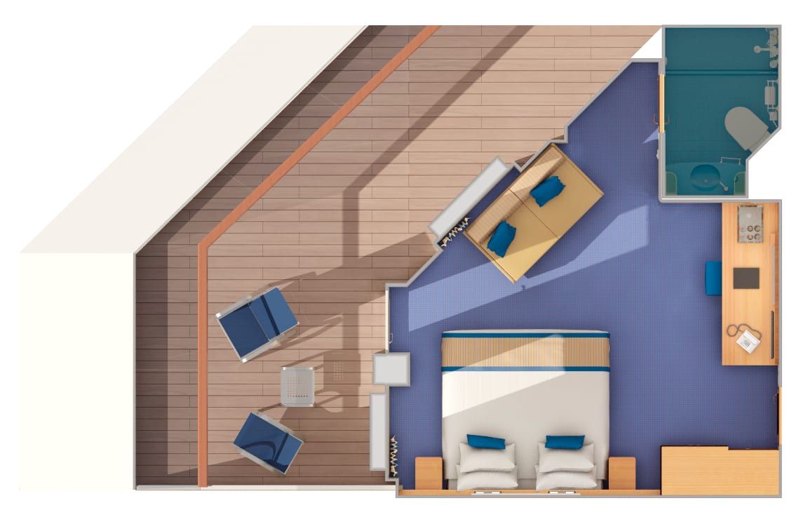 Carnival Sunshine Premium Vista Balcony (9C) floor plan, photo 1 of 3