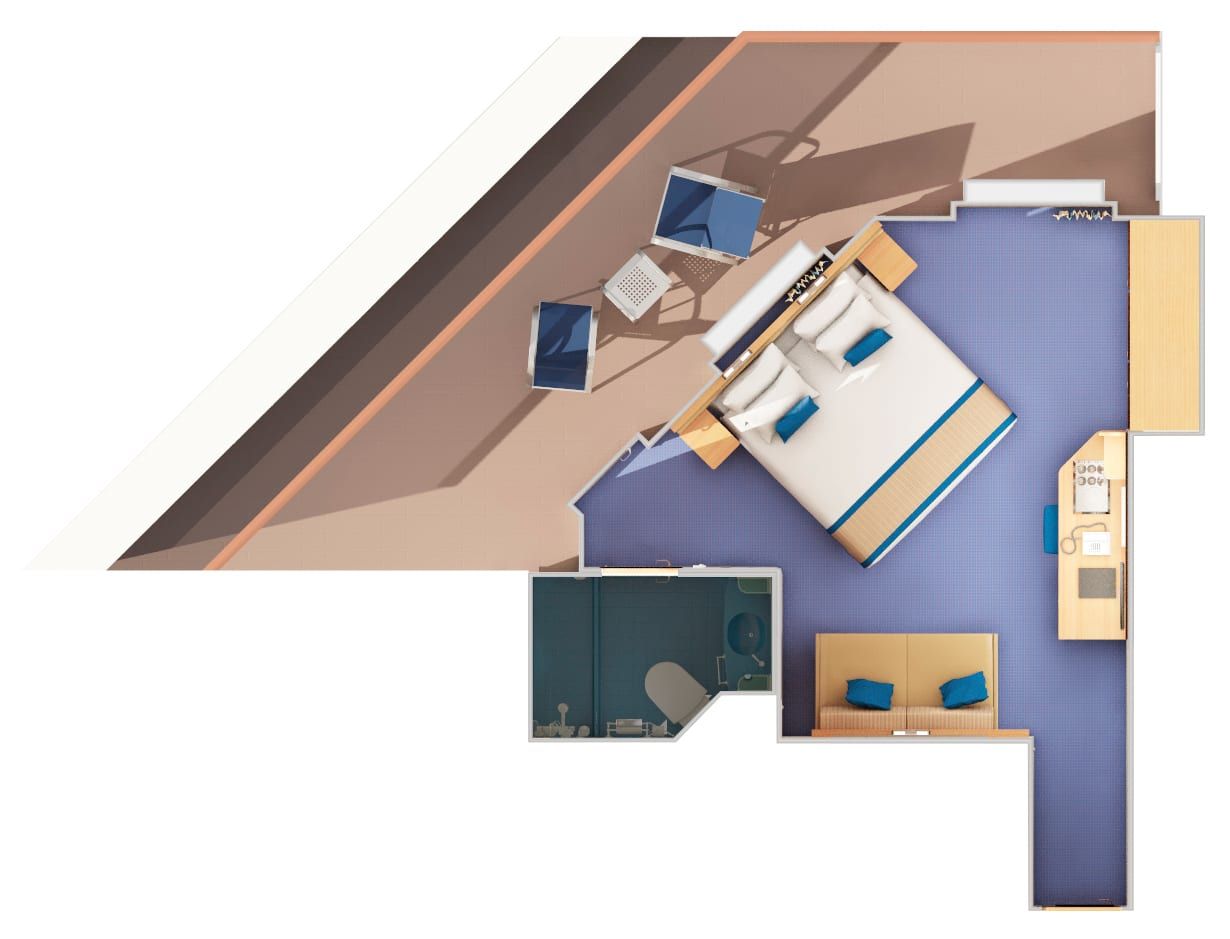 Carnival Sunshine Premium Vista Balcony (9C) floor plan, photo 2 of 3
