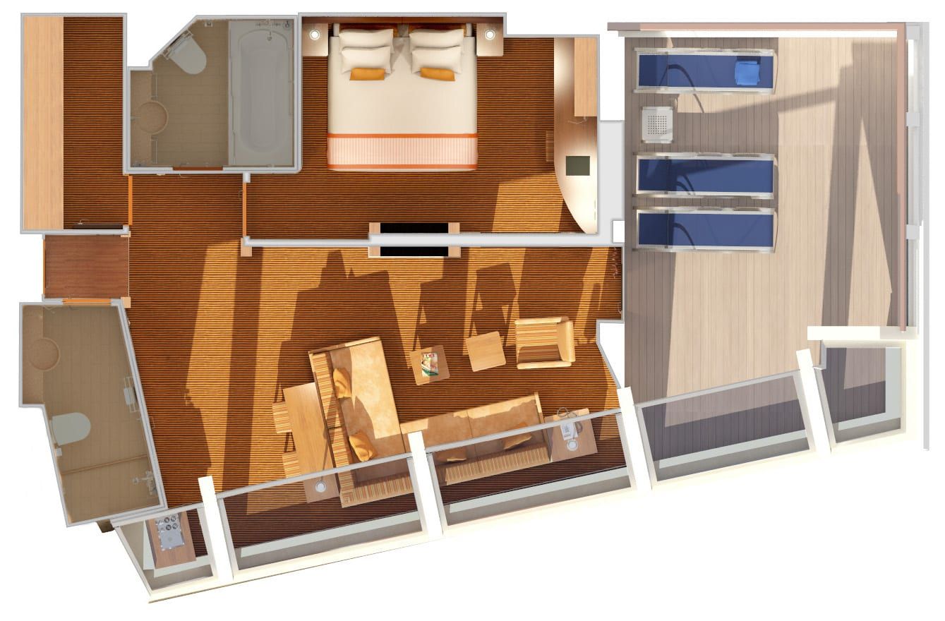 Carnival Sunshine Captain's Suite (CS) floor plan