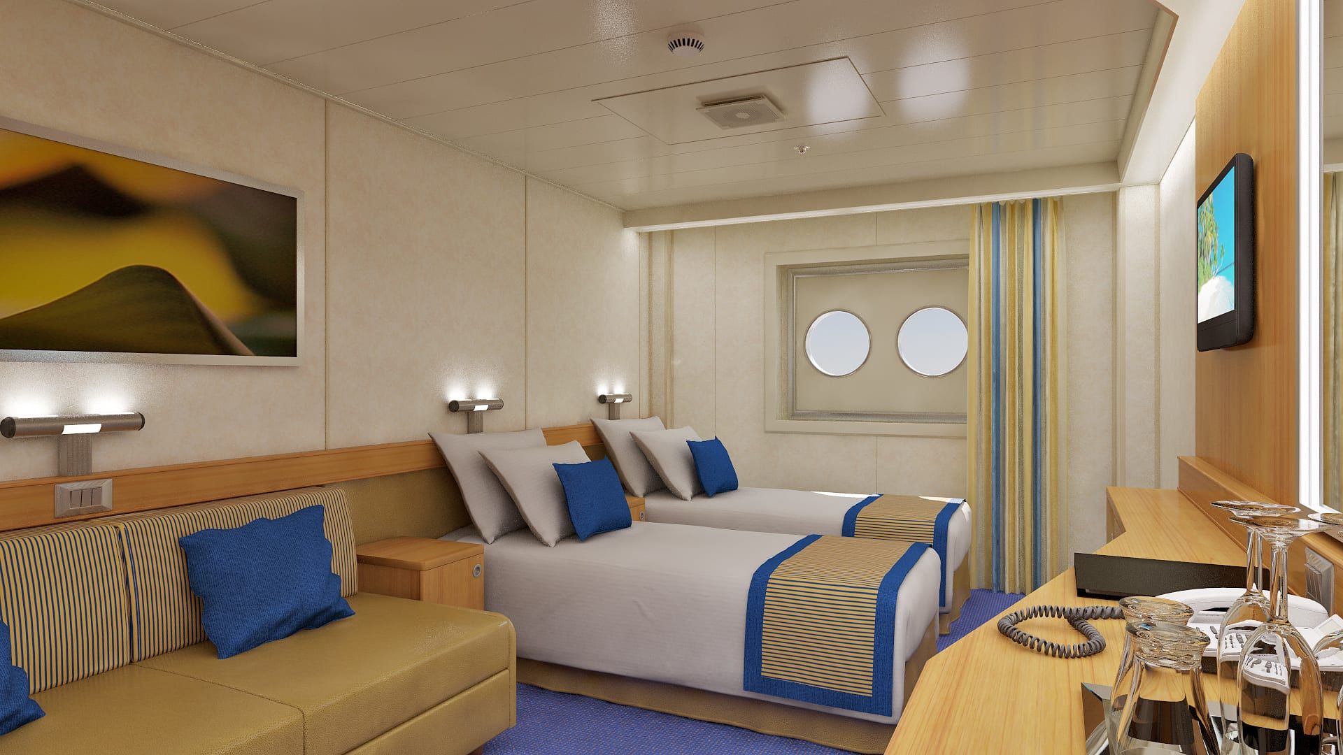 Carnival Sunshine Porthole (PT) cabin