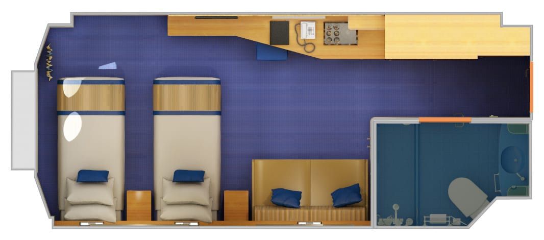 Carnival Sunshine Porthole (PT) floor plan