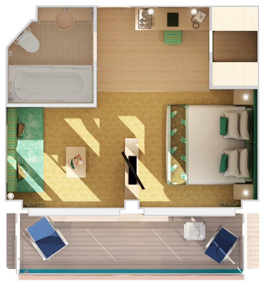 Carnival Sunshine Cloud 9 Spa Suite (SS) floor plan, photo 3 of 3