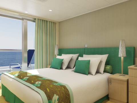 Carnival Sunshine Cloud 9 Spa Suite (SS) bedroom, photo 2 of 2
