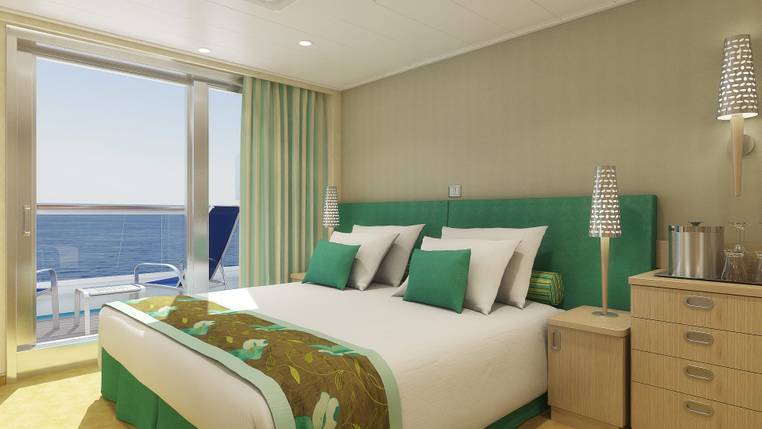 Carnival Sunshine Cloud 9 Spa Suite (SS) bedroom, photo 2 of 2