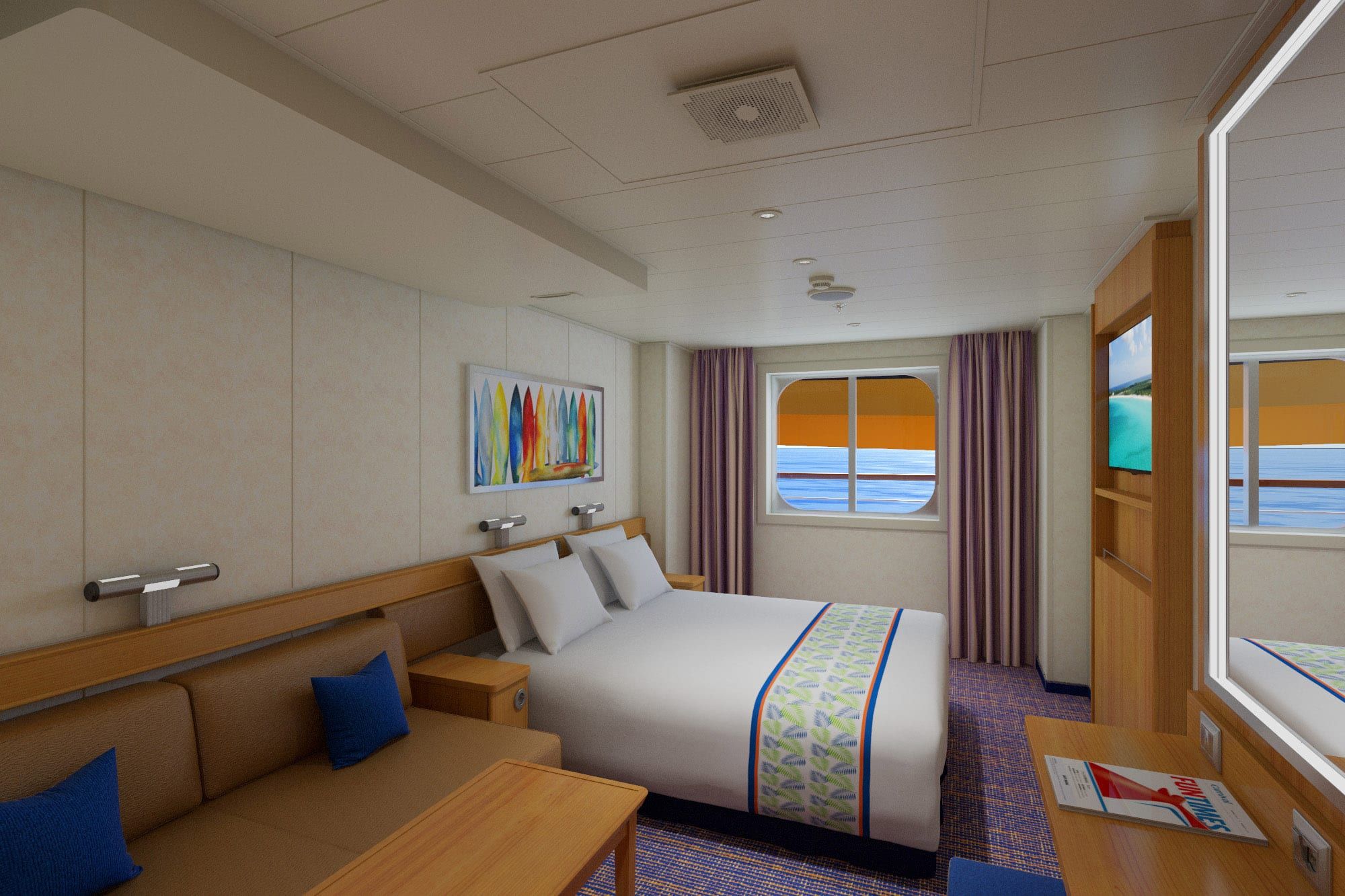 Carnival Sunrise Interior with Picture Window (Obstructed View) (4J) cabin, photo 3 of 6