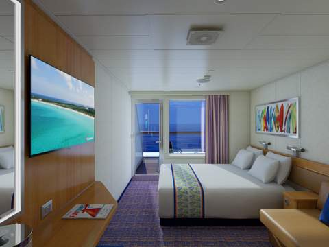 Carnival Sunrise Aft-View Extended Balcony (8M) cabin, photo 4 of 5 Carnival Sunrise Aft-View Extended Balcony (8M) cabin, photo 4 of 5