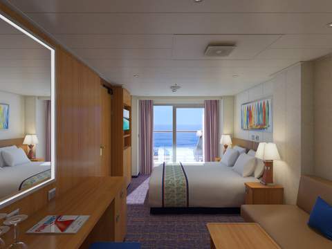 Carnival Sunrise Aft-View Extended Balcony (8M) cabin, photo 2 of 5 Carnival Sunrise Aft-View Extended Balcony (8M) cabin, photo 2 of 5