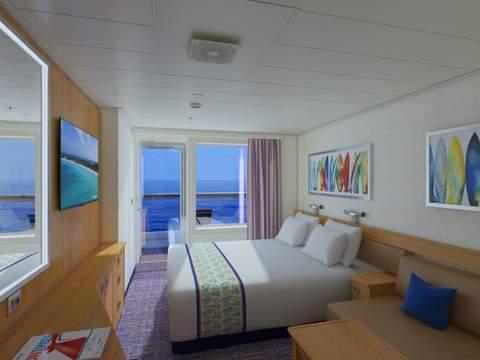 Carnival Sunrise Balcony (8B) cabin, photo 2 of 3 Carnival Sunrise Balcony (8B) cabin, photo 2 of 3