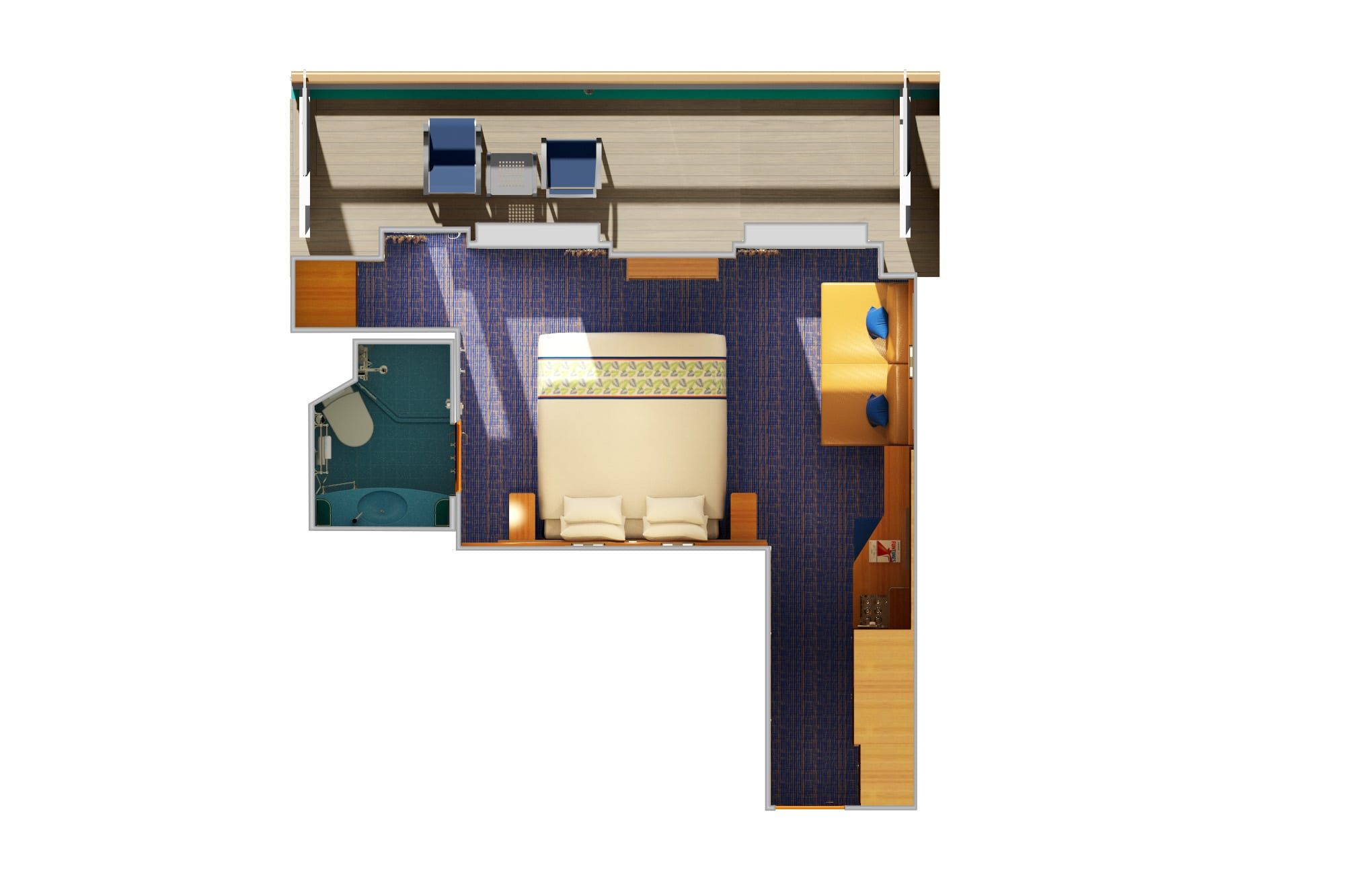 Carnival Sunrise Balcony (8A) floor plan, photo 1 of 4