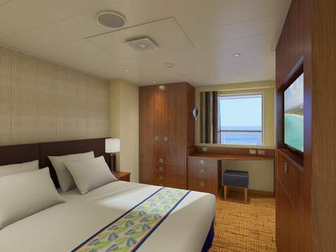 Carnival Sunrise Captain's Suite (CS) bedroom Carnival Sunrise Captain's Suite (CS) bedroom