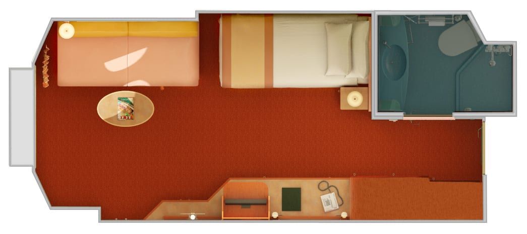Carnival Freedom Interior Upper/Lower (1A) floor plan, photo 2 of 6
