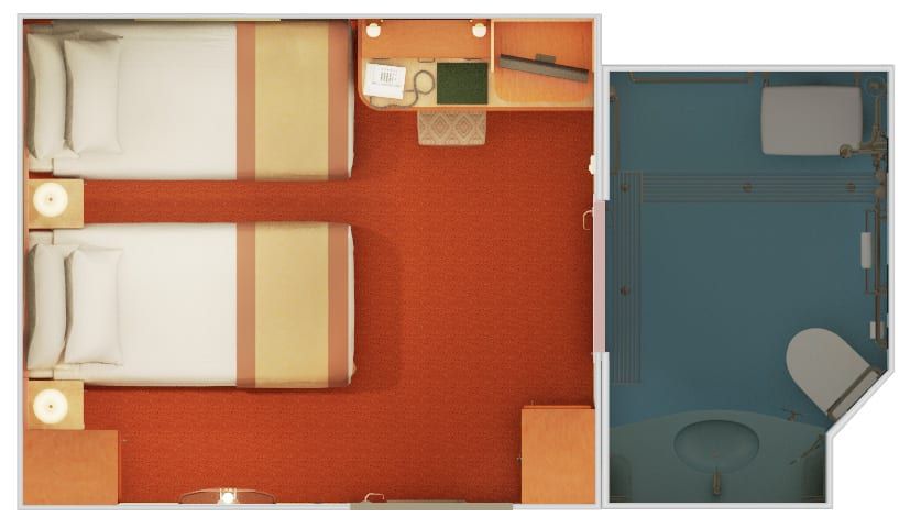 Carnival Liberty Interior - Accessible (4E) floor plan, photo 2 of 2
