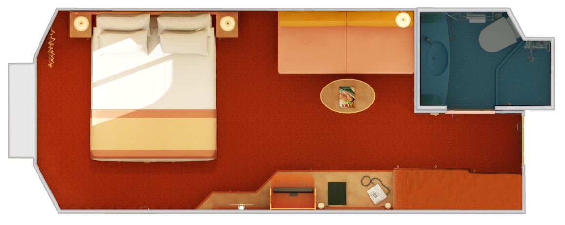 Carnival Glory Ocean View (6B) floor plan, photo 3 of 6