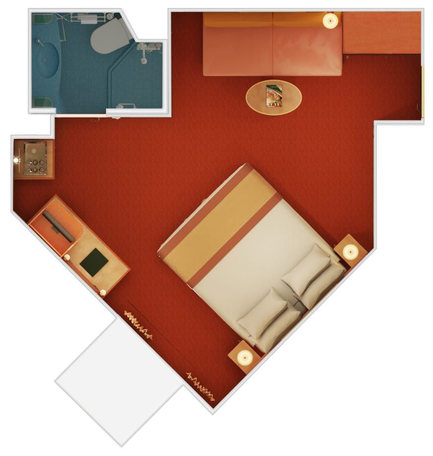 Carnival Glory Ocean View (6B) floor plan, photo 5 of 6